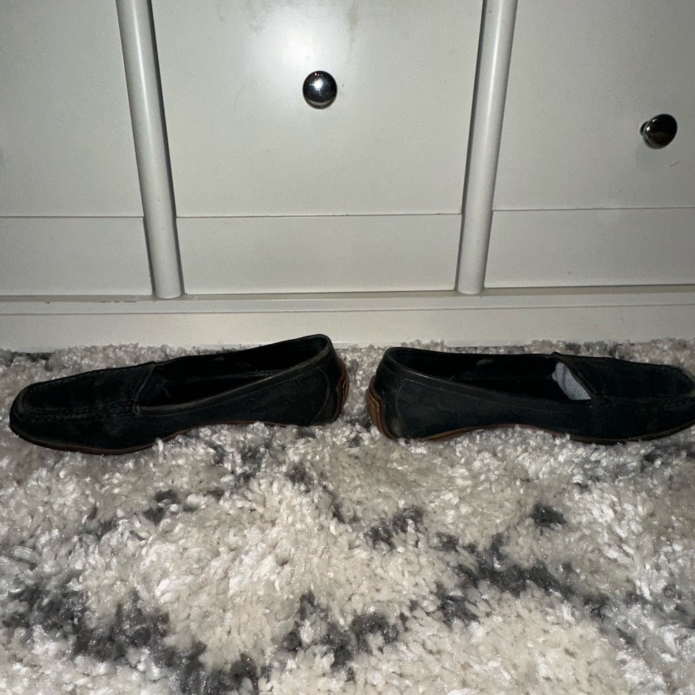 Vintage Gucci Black Logo Canvas Loafers - Picture 6 of 10